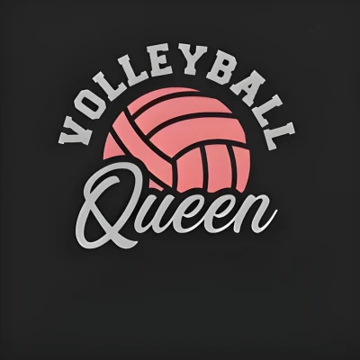 Розовый волейбольный мяч с надписью Volleyball Queen